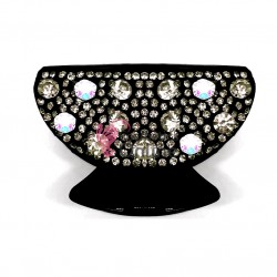 Clama pentru prins parul tip cleste CLM012FF Negru cu strasuri 